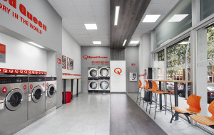 Inside Speed Queen Laundry store in Italy