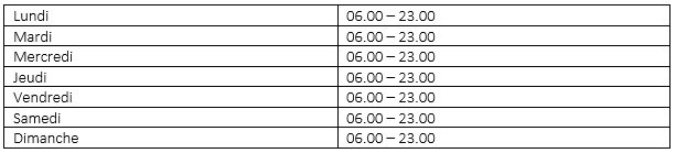 horaires laverie