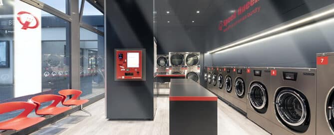 A Speed Queen launrymat store in Alexanderplatz, Berlin.
