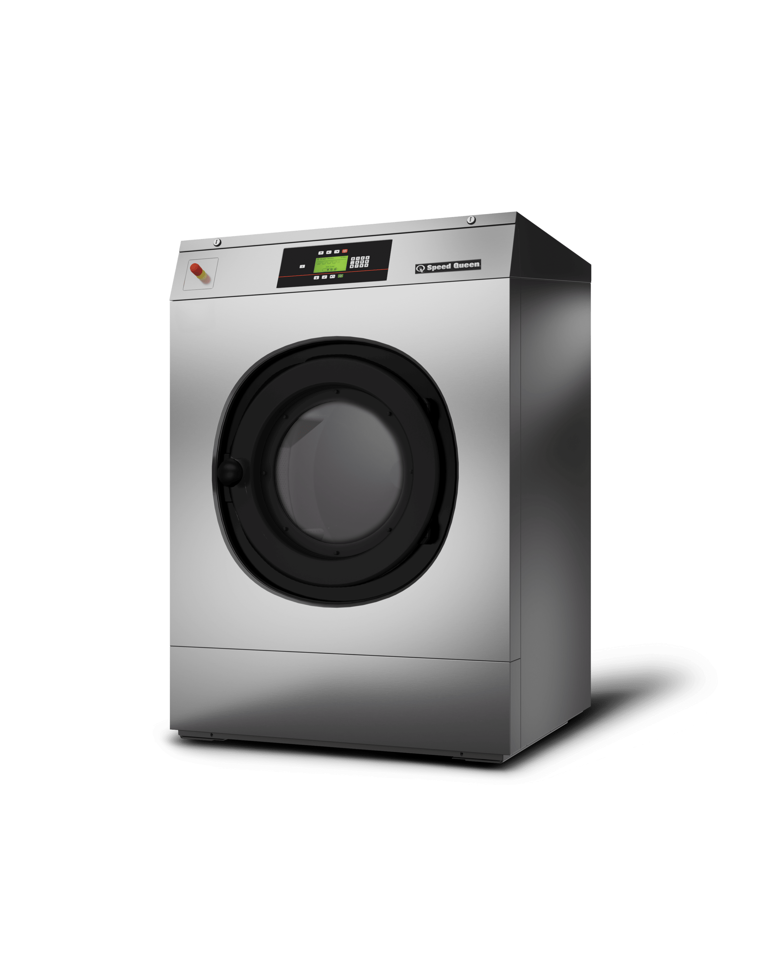 Image of a modern grey hardmount washer machine.